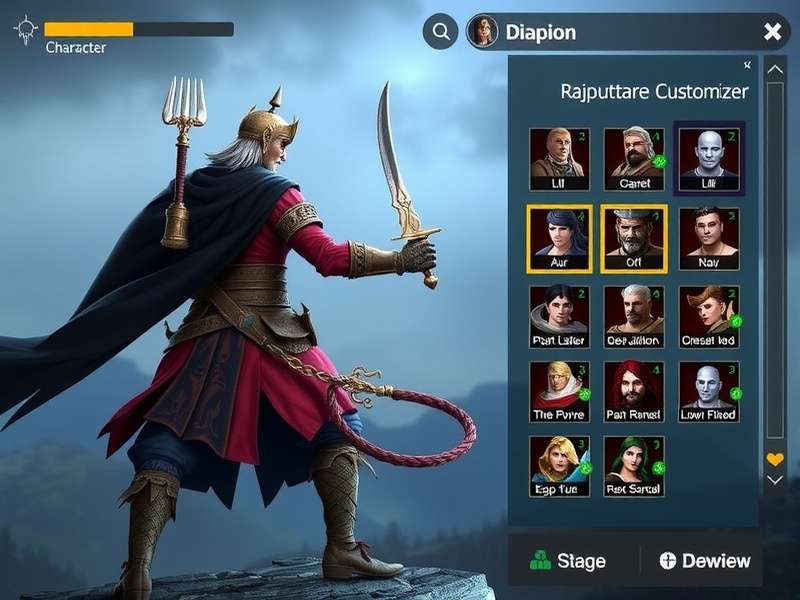 Rajputana Mace King Character Customization